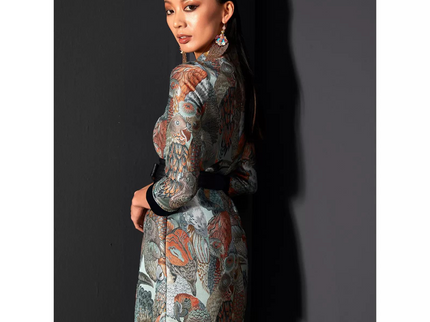 Slanted Collar Jacquard Brocade Qipao / Cheongsam