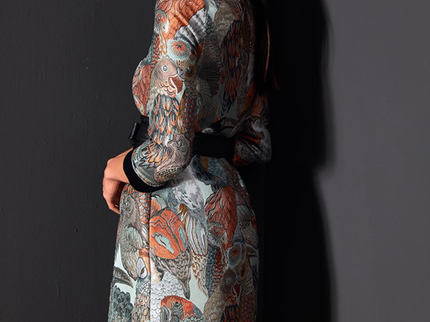 Slanted Collar Jacquard Brocade Qipao / Cheongsam