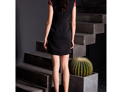 Slanted Collar Asymmetric Qipao / Cheongsam