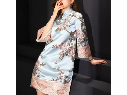 Buttoned Jacquard Loose Tang Suit / Qipao