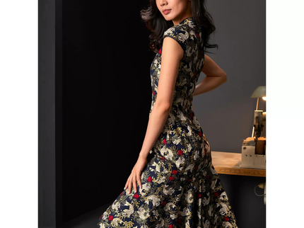 Golden Koi Pearl Qipao / Cheongsam Dress
