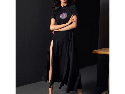 Long Tide Dark Qipao Dress