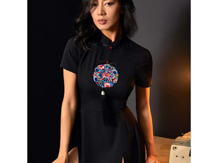 Long Tide Dark Qipao Dress