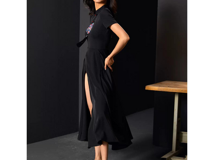 Long Tide Dark Qipao Dress
