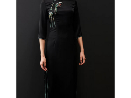 Dark Long Modern Qqipao / cheongsam