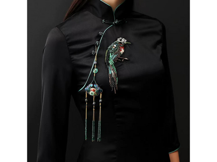Dark Long Modern Qqipao / cheongsam