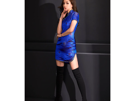 Royal Blue Brocade Qipao / Cheongsam