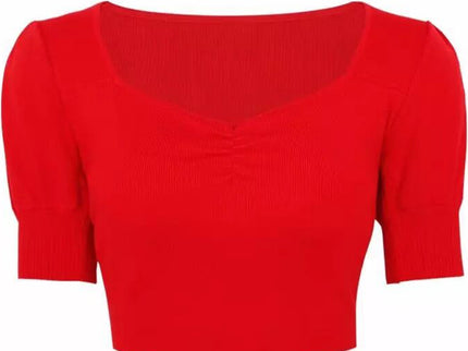 Puff Short Sleeve Crop Top
