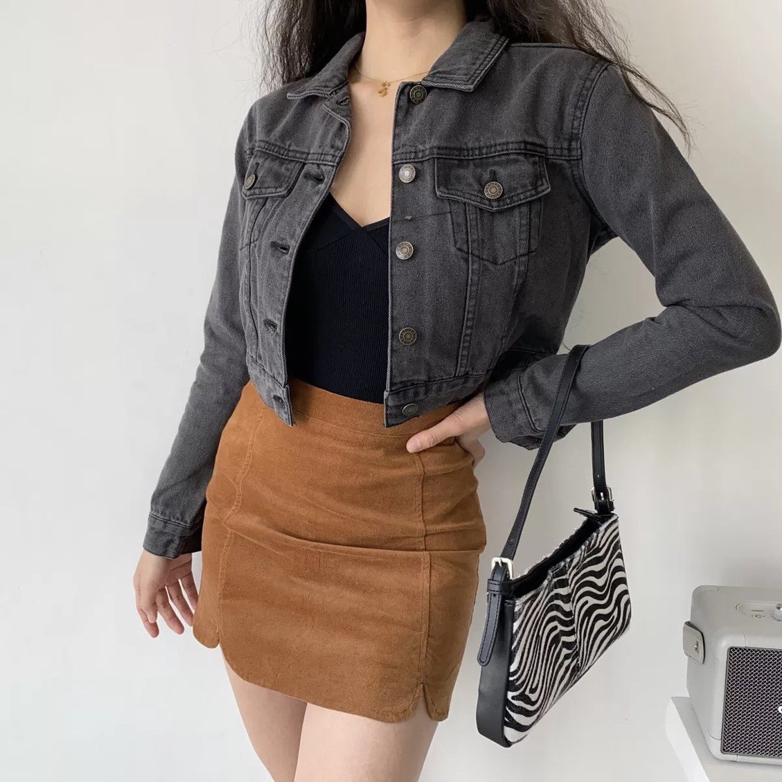 Smokey Cropped Denim Jacket