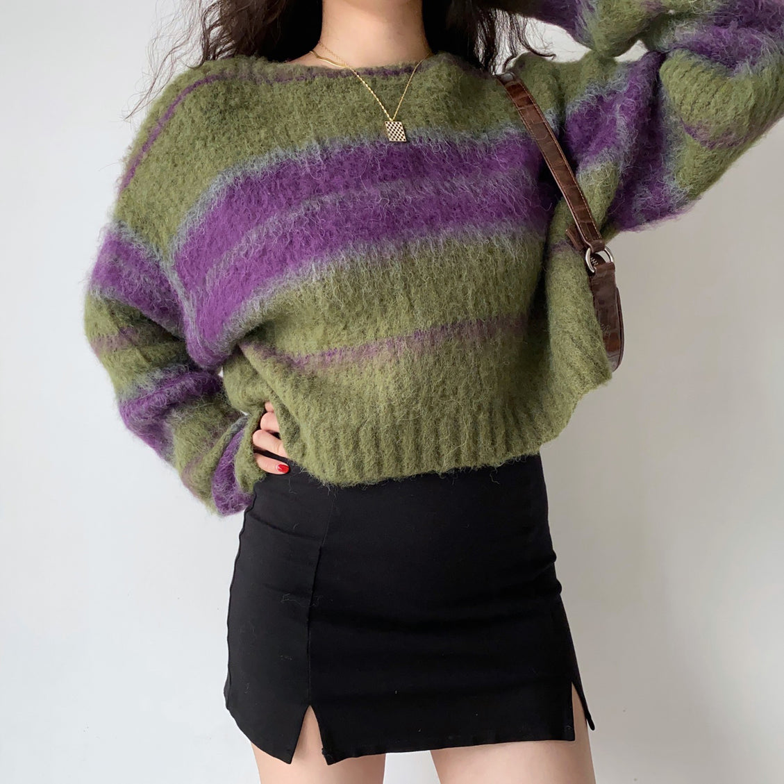 Pullover Cropped Knit Sweater