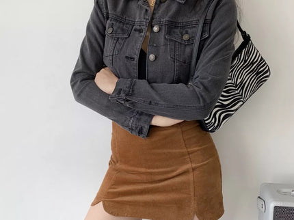 Smokey Cropped Denim Jacket