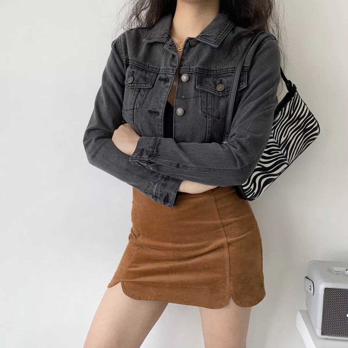 Smokey Cropped Denim Jacket