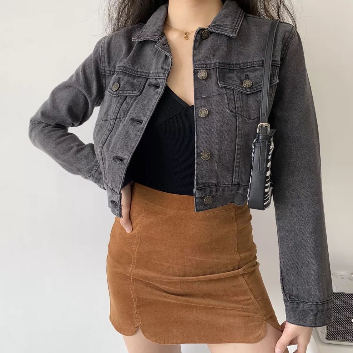Smokey Cropped Denim Jacket
