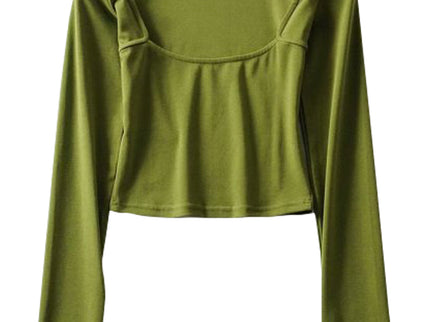 Pistachio Long Sleeve Crop Top