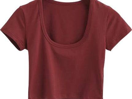 U Neck Crop Top