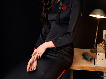 Black Long Modern Qipao