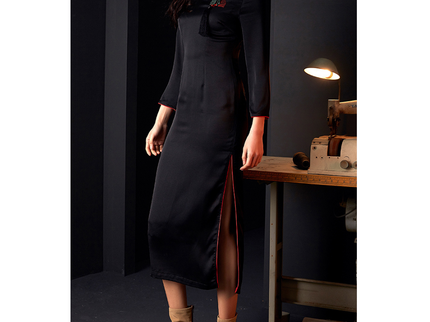 Black Long Modern Qipao