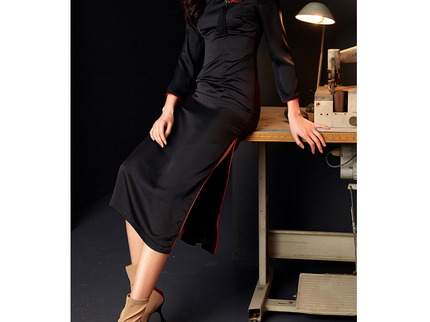 Black Long Modern Qipao