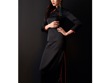 Black Long Modern Qipao