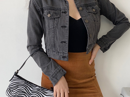 Smokey Cropped Denim Jacket