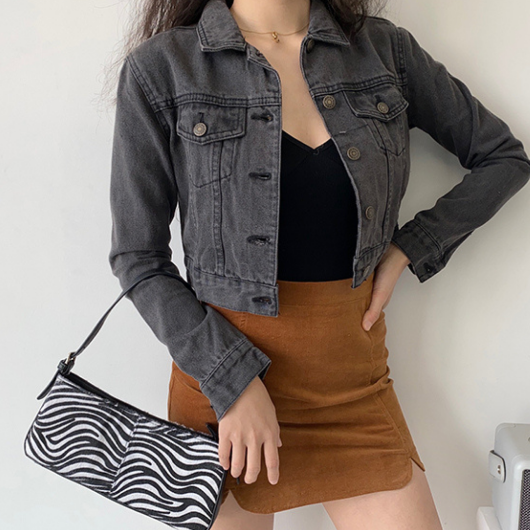 Smokey Cropped Denim Jacket