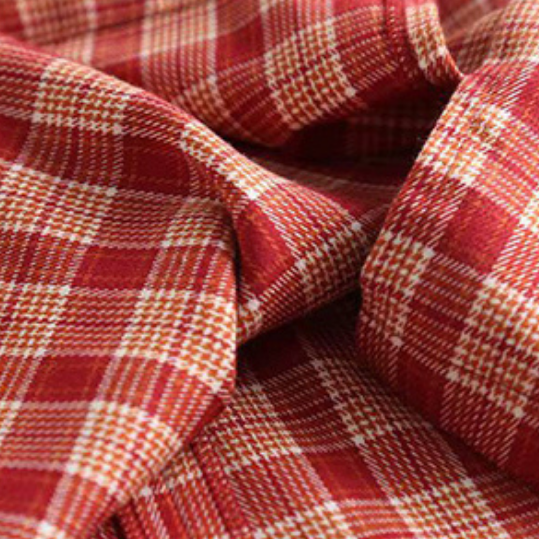 High Waist Red tartan Mini Skirt